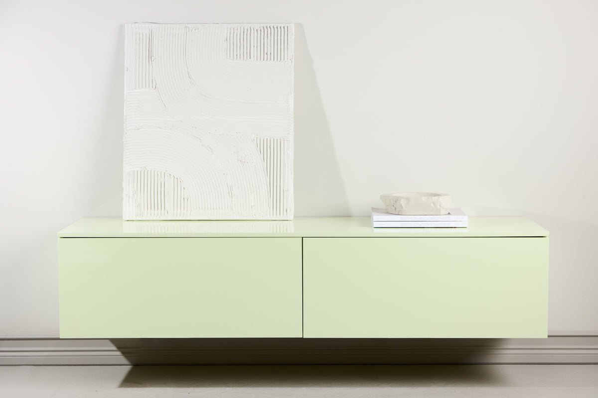 TV lowboard Marivo – Glossy design in fresh Green