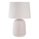 Tischlampe Carmelo – Sandstruktur im modernen Look