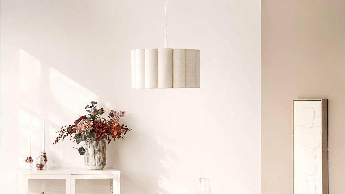 Pendant light Nord - made of steel and linen