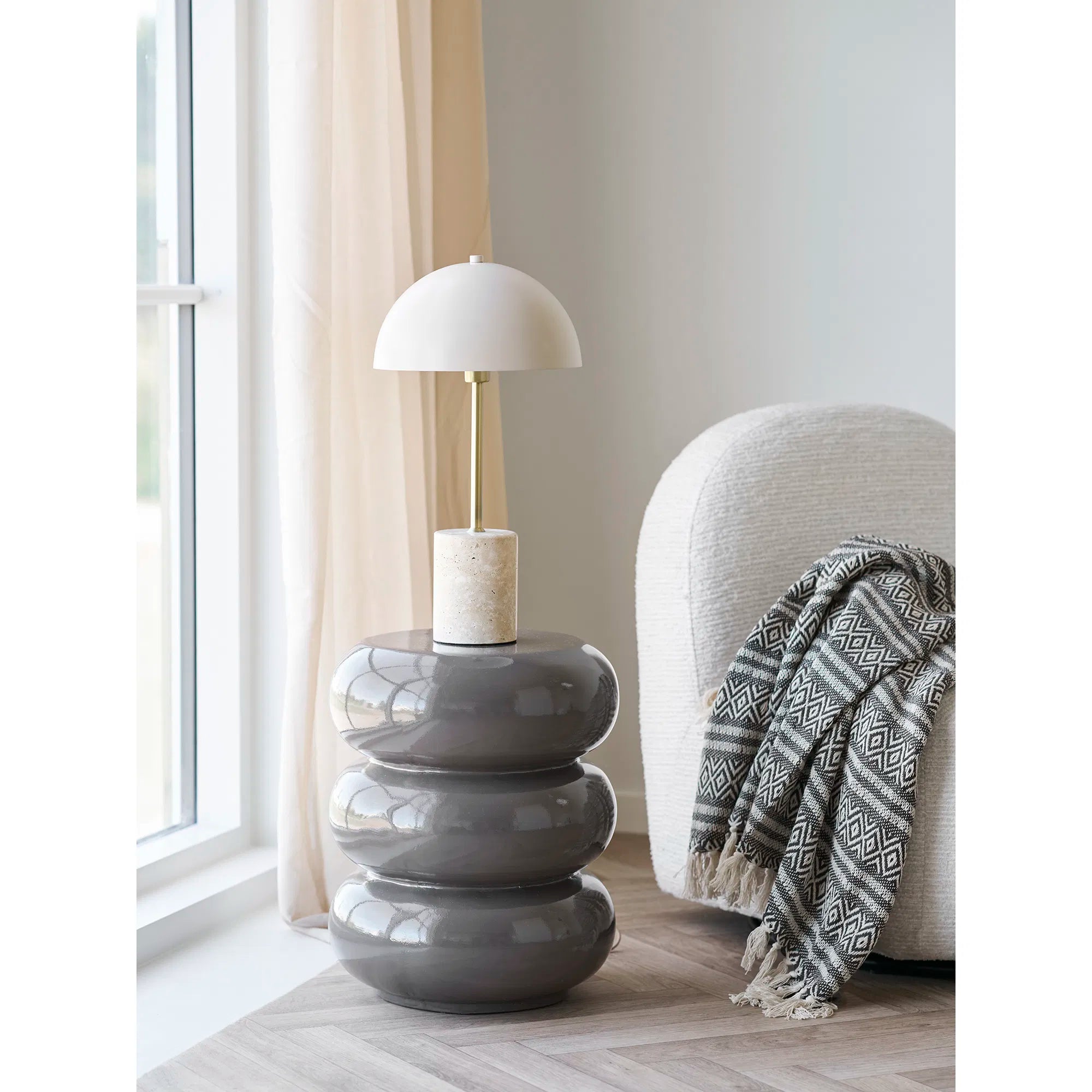 Table lamp "Lucente" – Stylish combination of marble & metal