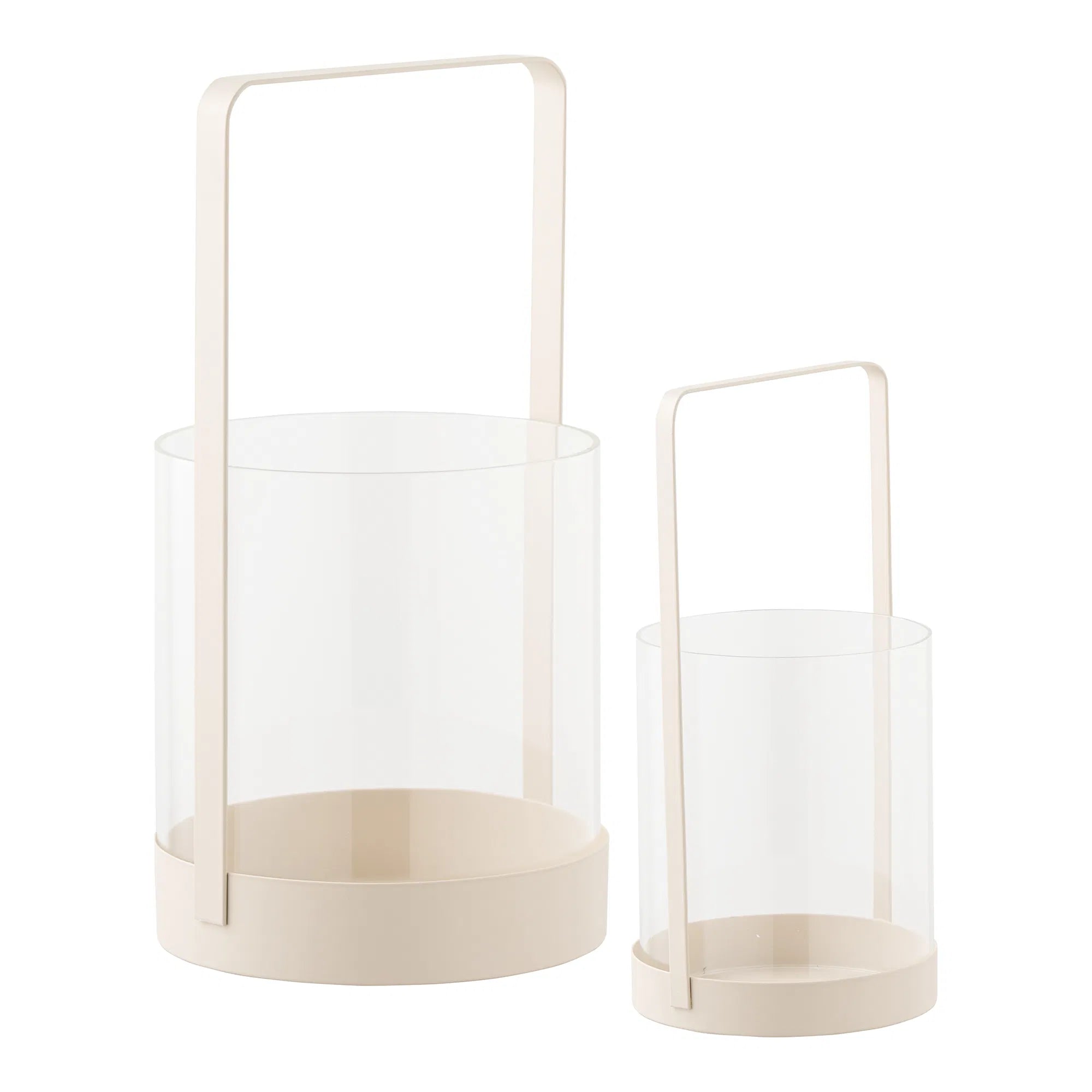 Candle Holder Narviona – Made of Metal and Glass (Set of 2)