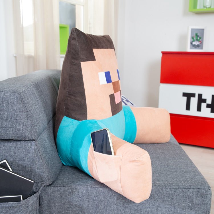 Minecraft Lesekissen „Steve“ – Relaxkissen mit Rücken- & Armstütze