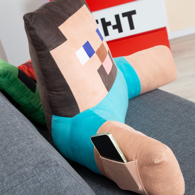 Minecraft Lesekissen „Steve“ – Relaxkissen mit Rücken- & Armstütze