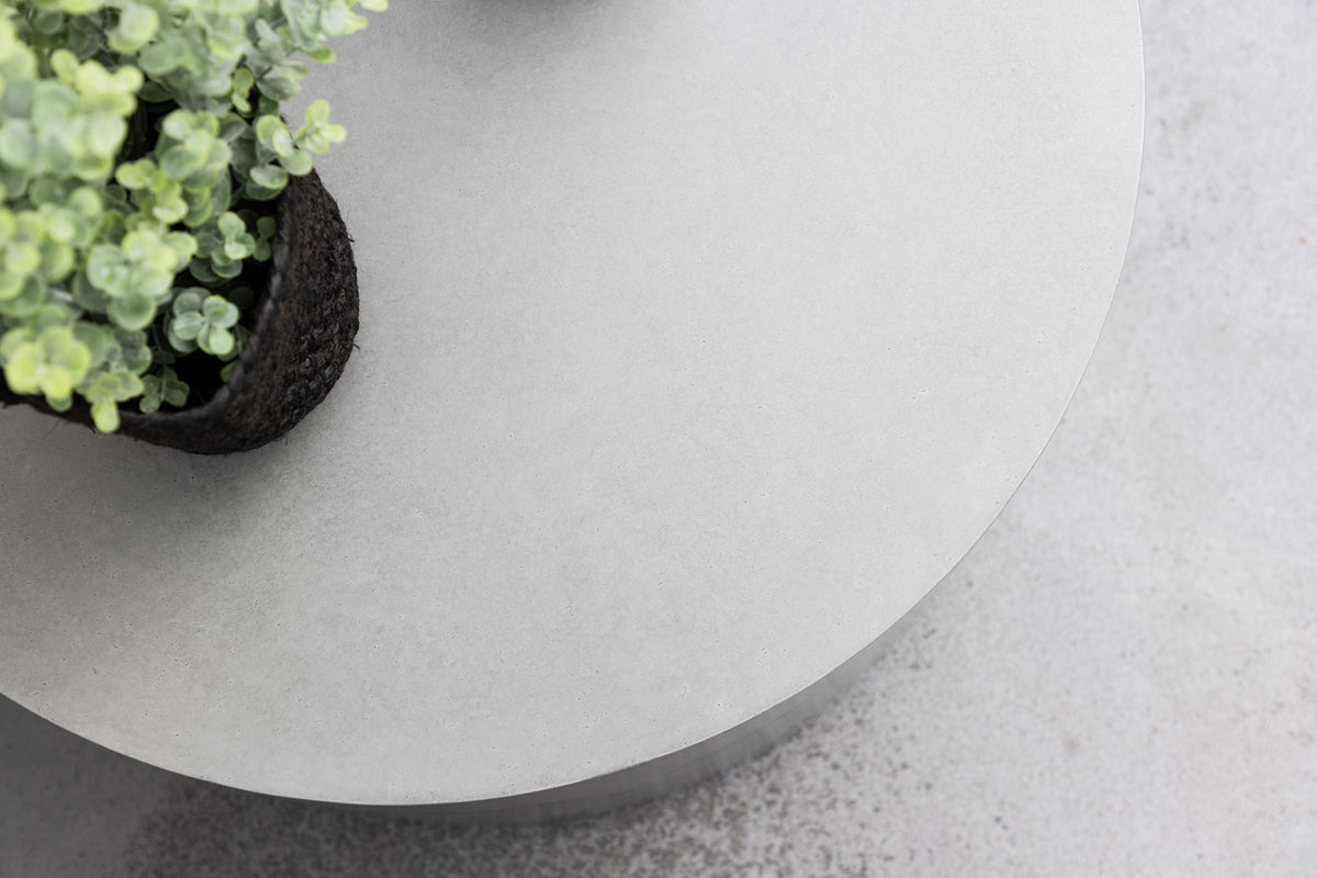 Garden Side Table India - Ø60 made of Aluminum in the Color Gray