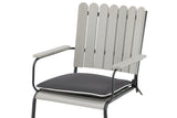 6er Set - Stuhlkissen Holly aus Polyester in Dunkelgrau