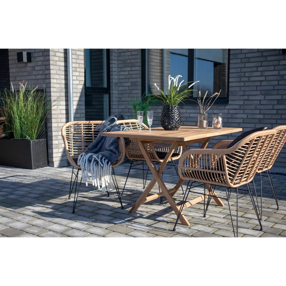 Set of 2 - Firenze Natural Garden Chair made of Steel/Polyrattan