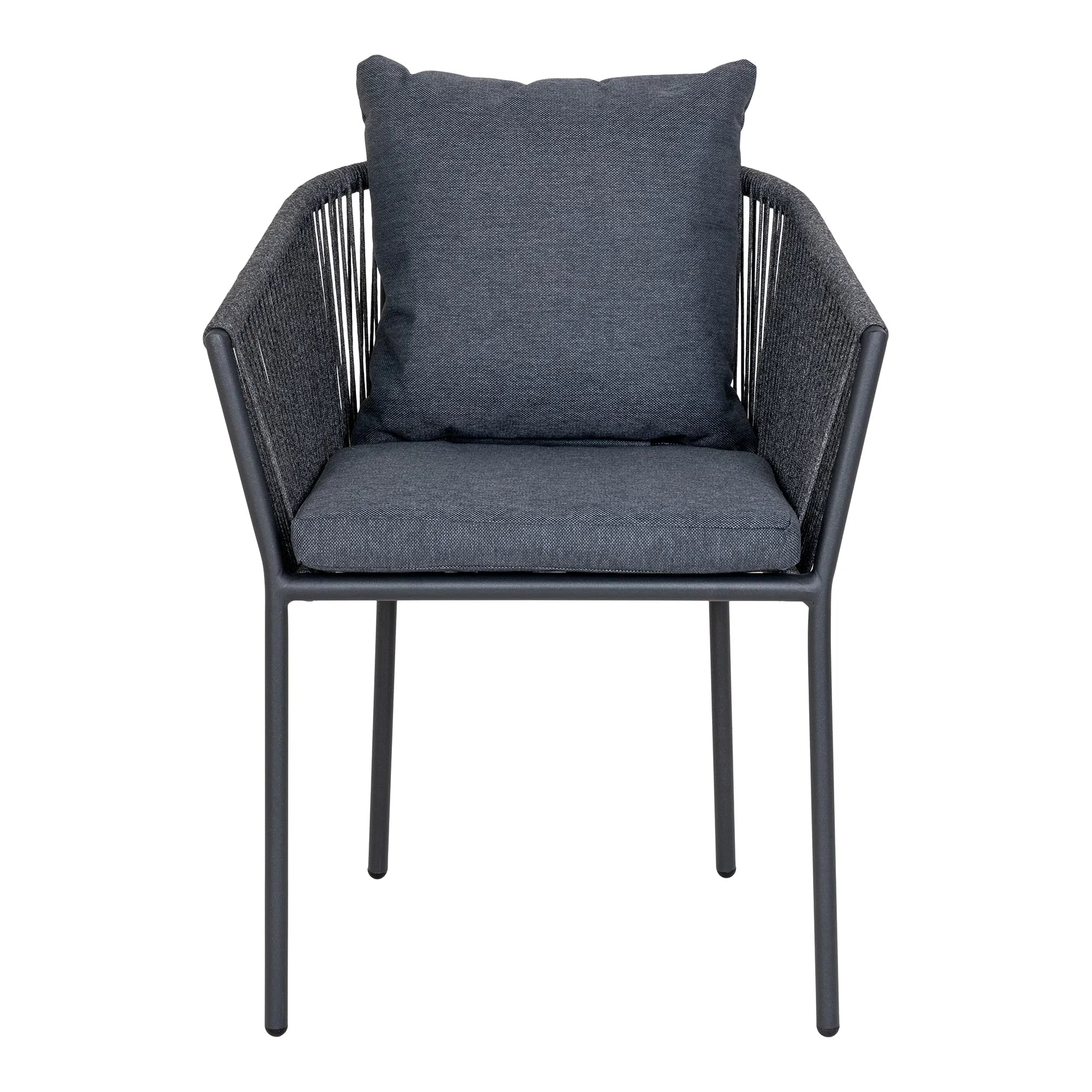 Set of 4 - Tavira Garden Chair Black/Gray