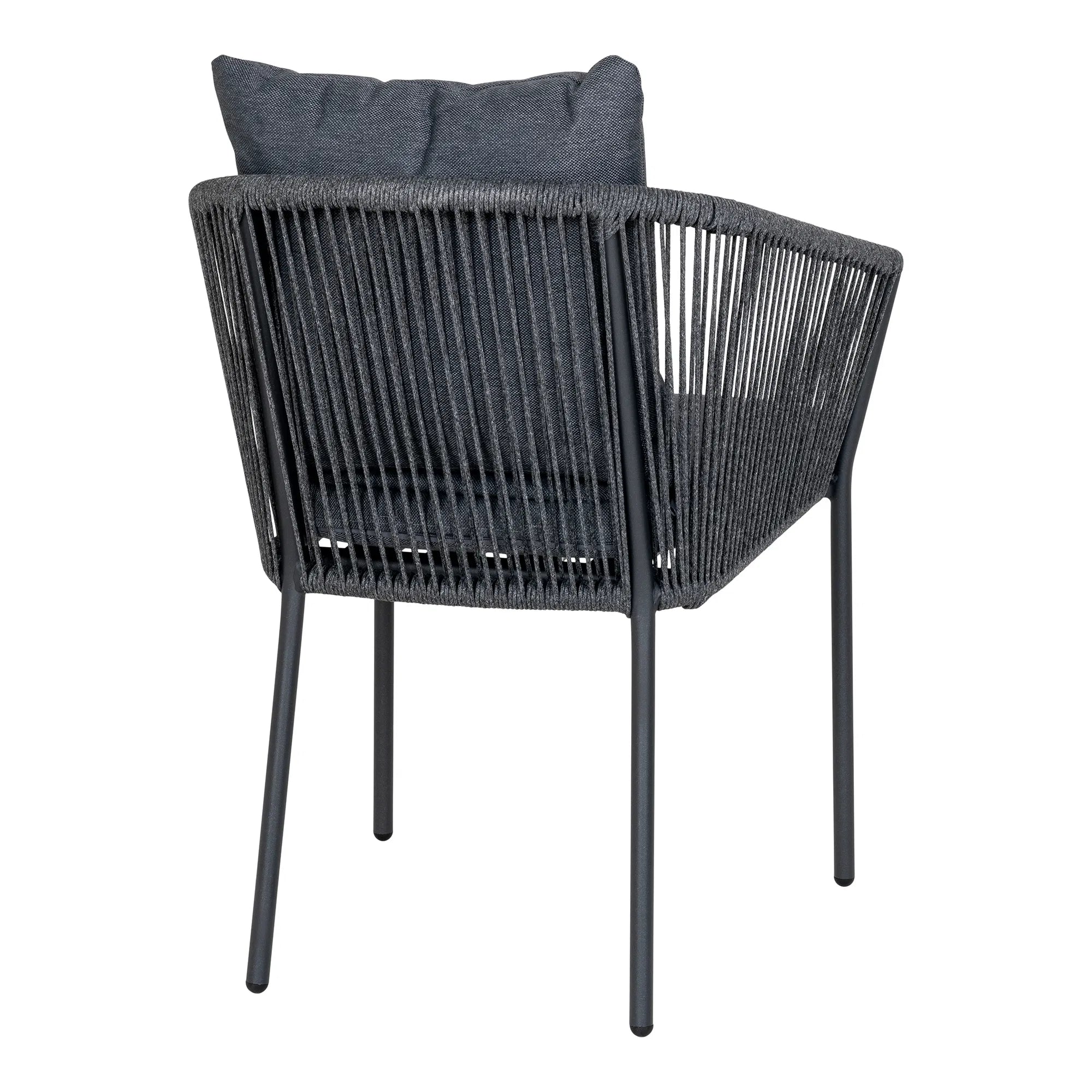 Set of 4 - Tavira Garden Chair Black/Gray