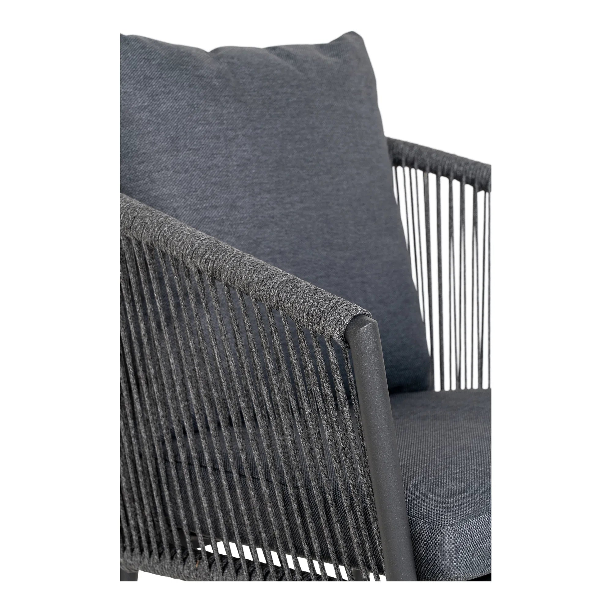 Set of 4 - Tavira Garden Chair Black/Gray