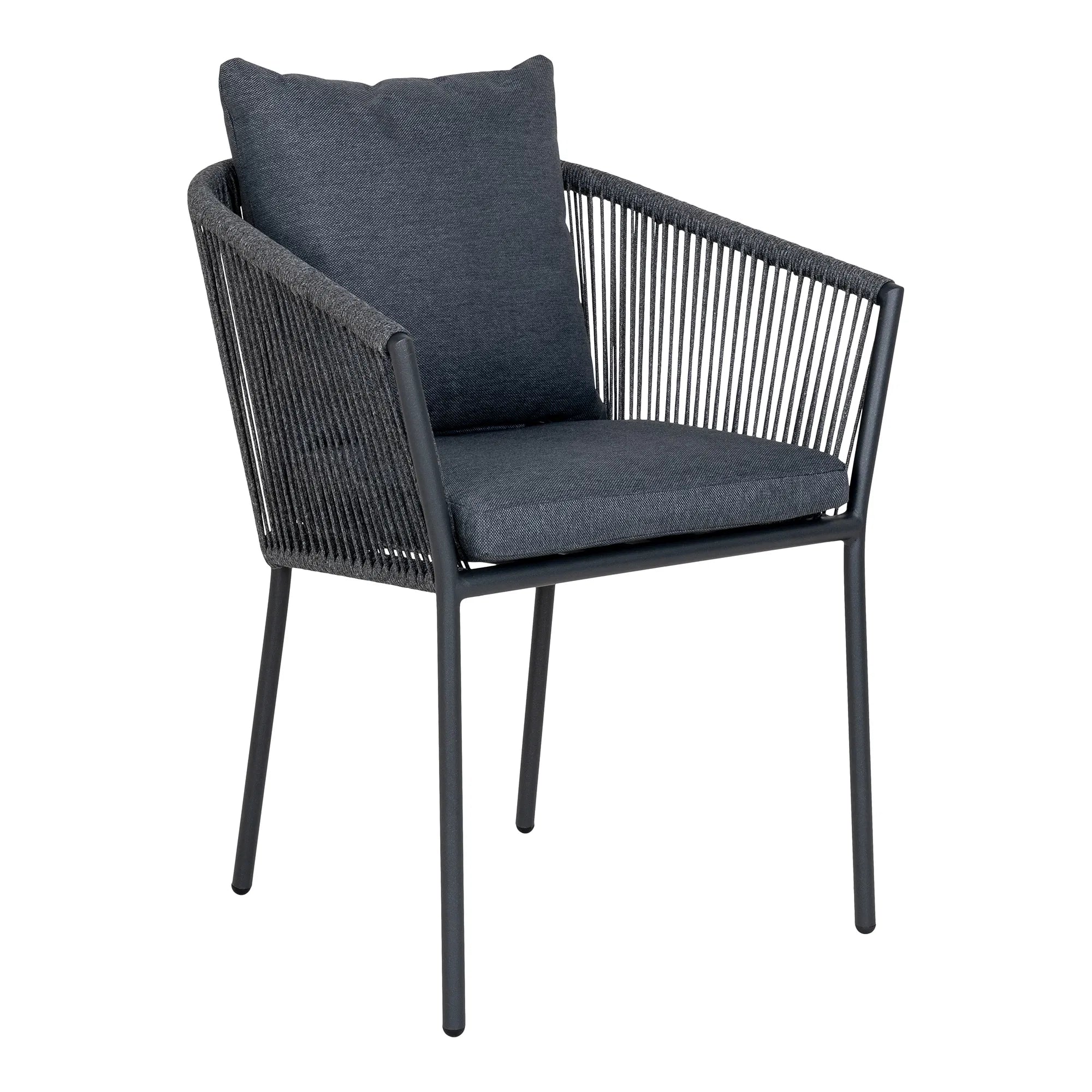 Set of 4 - Tavira Garden Chair Black/Gray