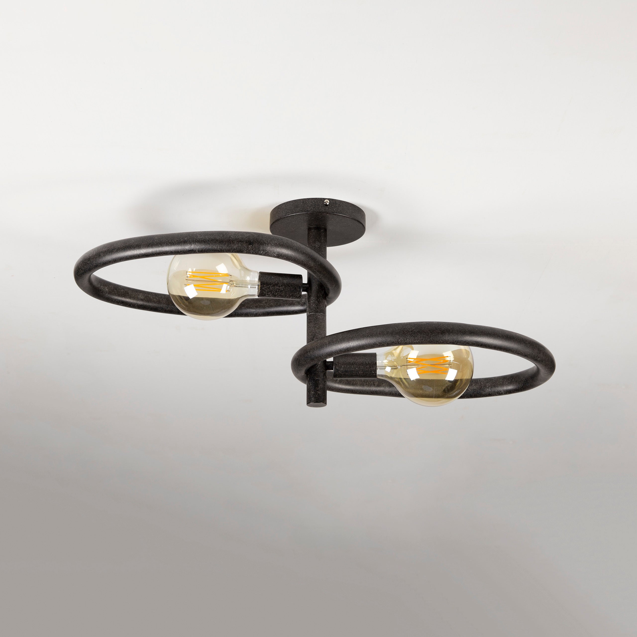 Ceiling light "Orelia" – Metal lamp in Black with rotatable light heads