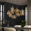 Pendant light Astralis – with handmade glass lampshades