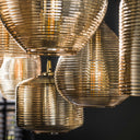 Pendant light Astralis – with handmade glass lampshades
