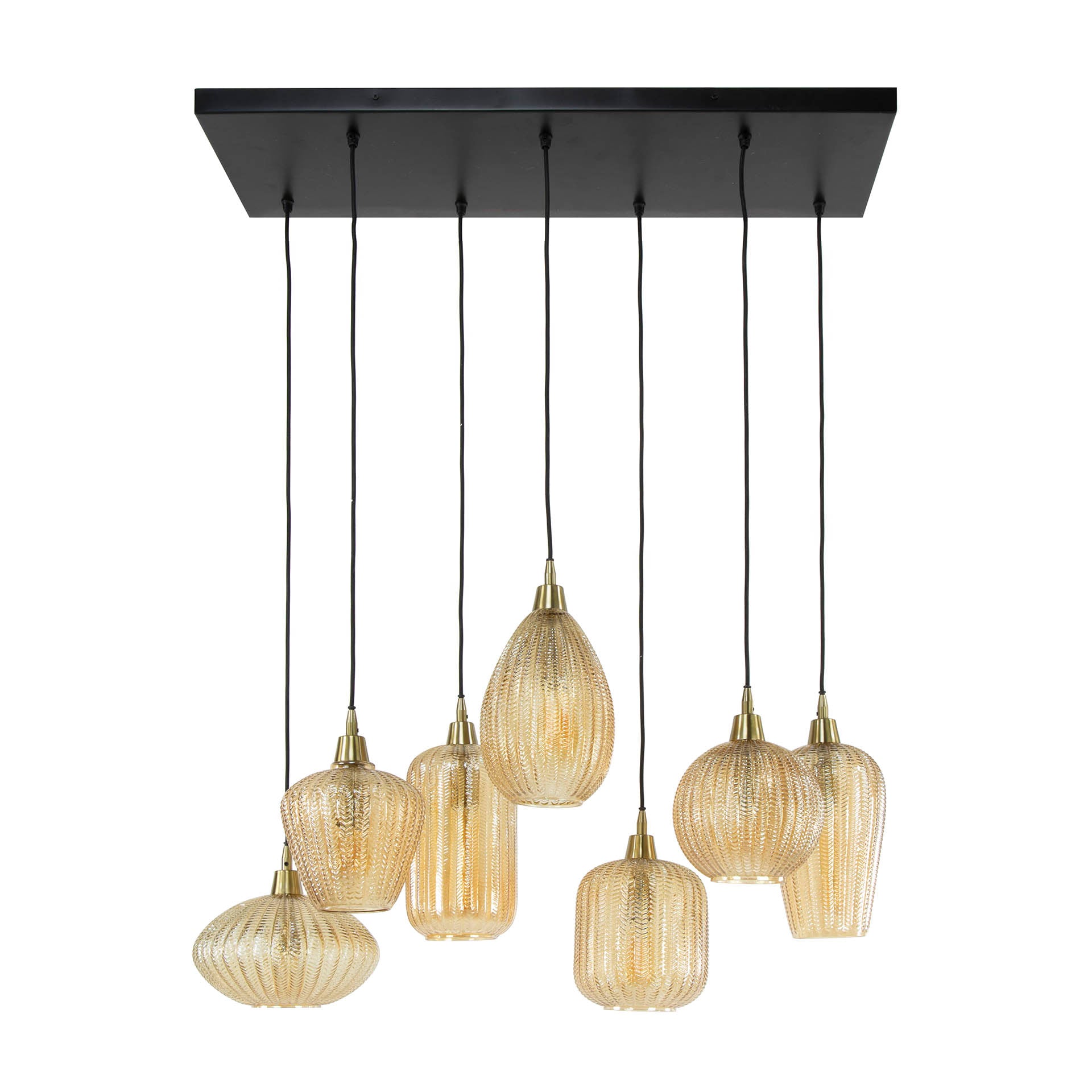 Pendant lamp "Lumina" – with handcrafted glass lampshades