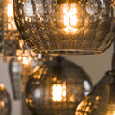 Pendant light Aurelia – with 7 lights in a smoked glass design and metal fitting