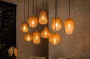 Pendant light Luxor" – with 9 lights and an amber color gradient