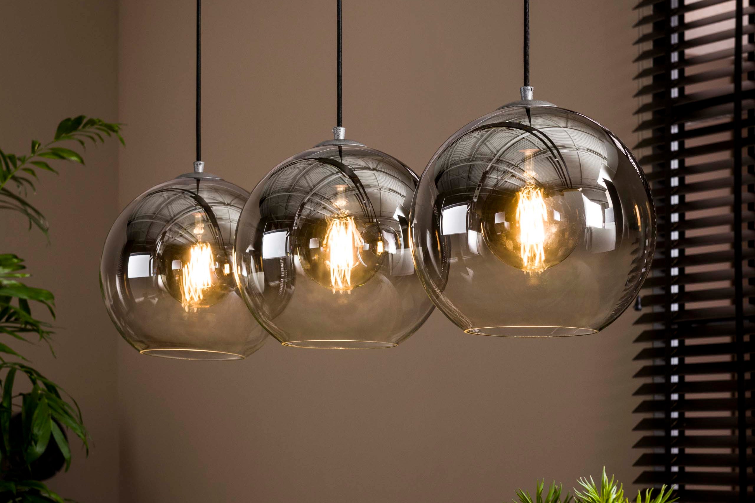 Pendant Light "Lumetto" – Smoky Glass with Gradient and Metal Fitting
