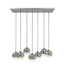 Pendant light Clarus – smoked glass with color gradient and metal fitting