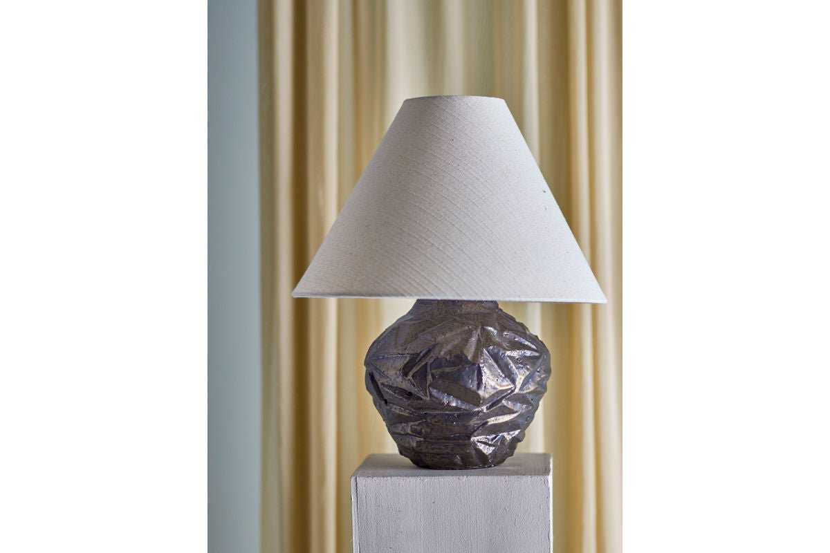 Table Lamp Falt - Brown Stoneware