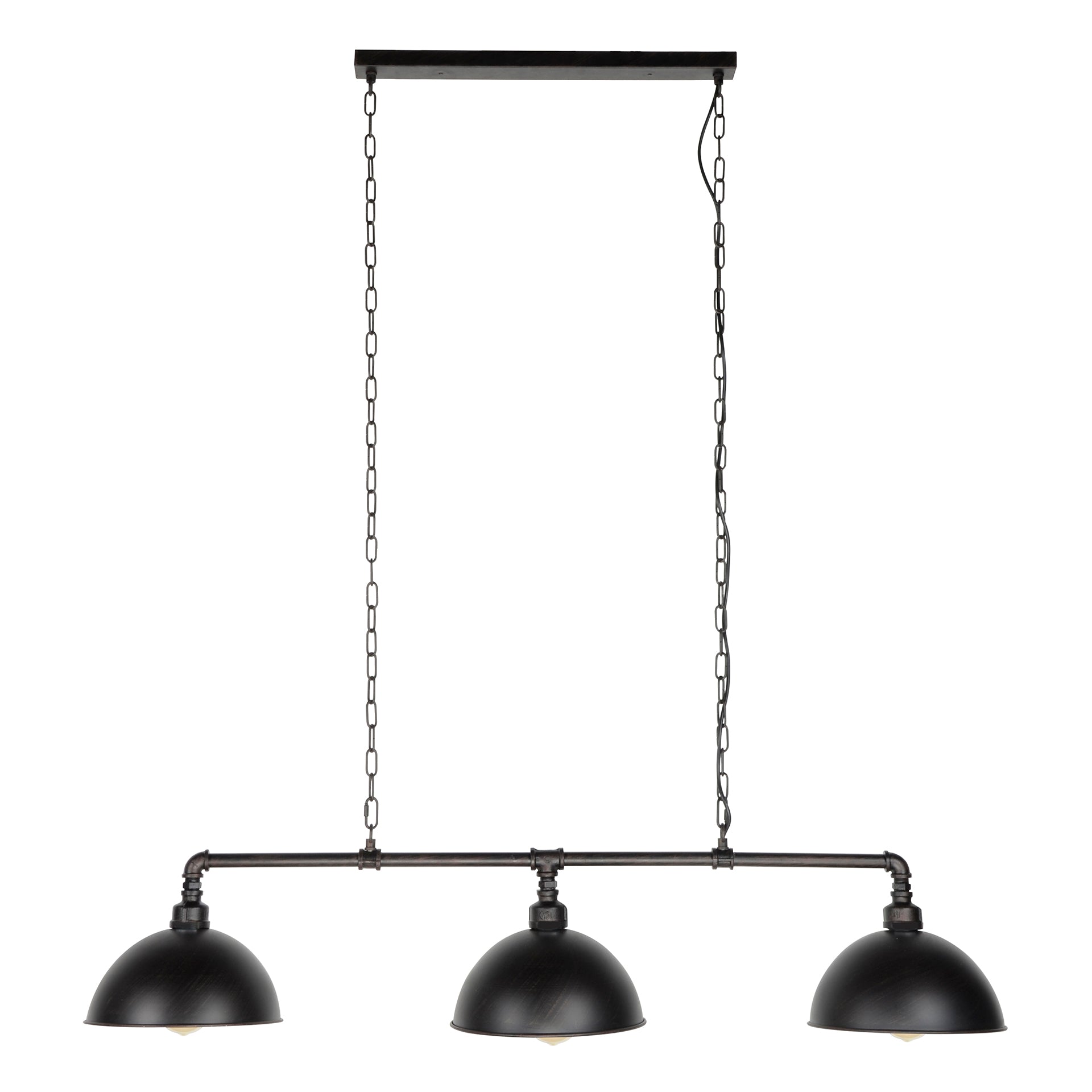 Pendant Light "Aurina" – Industrial Design with Chain Suspension and 3 Lamps