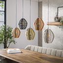 Pendant light Sereno – in the metal color combination black nickel, chrome, brass and copper