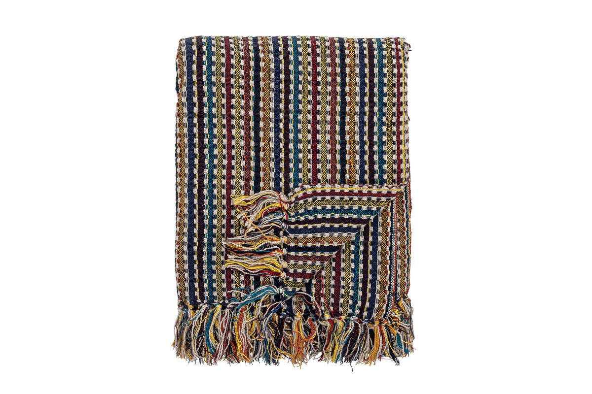 Elua Throw Blanket - Colorful, made from recycled cotton