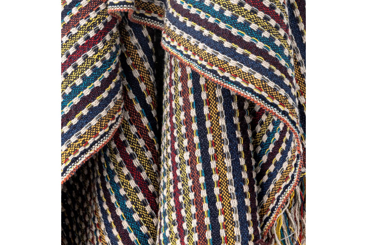 Überwurfdecke Elua - Bunt, aus recycelter Baumwolle