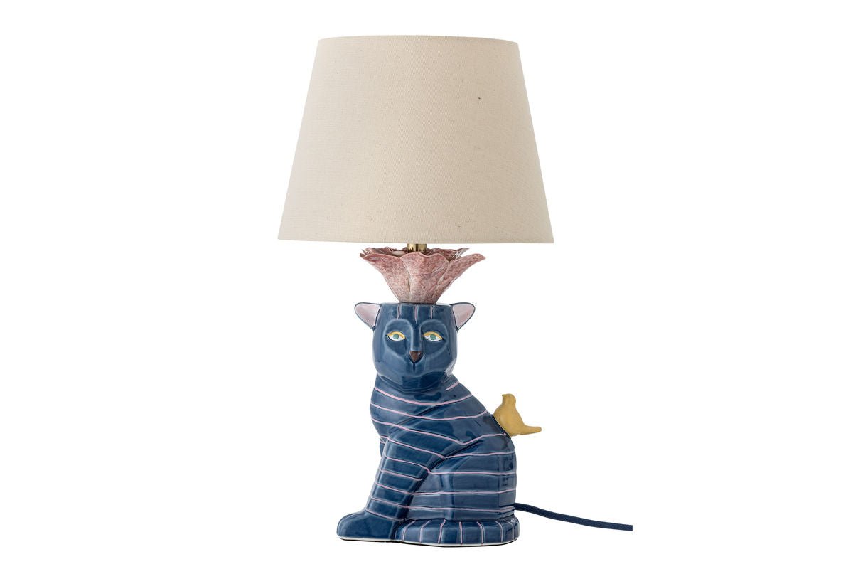 Table lamp Liora – hand-painted stoneware in Blue, decorative design object