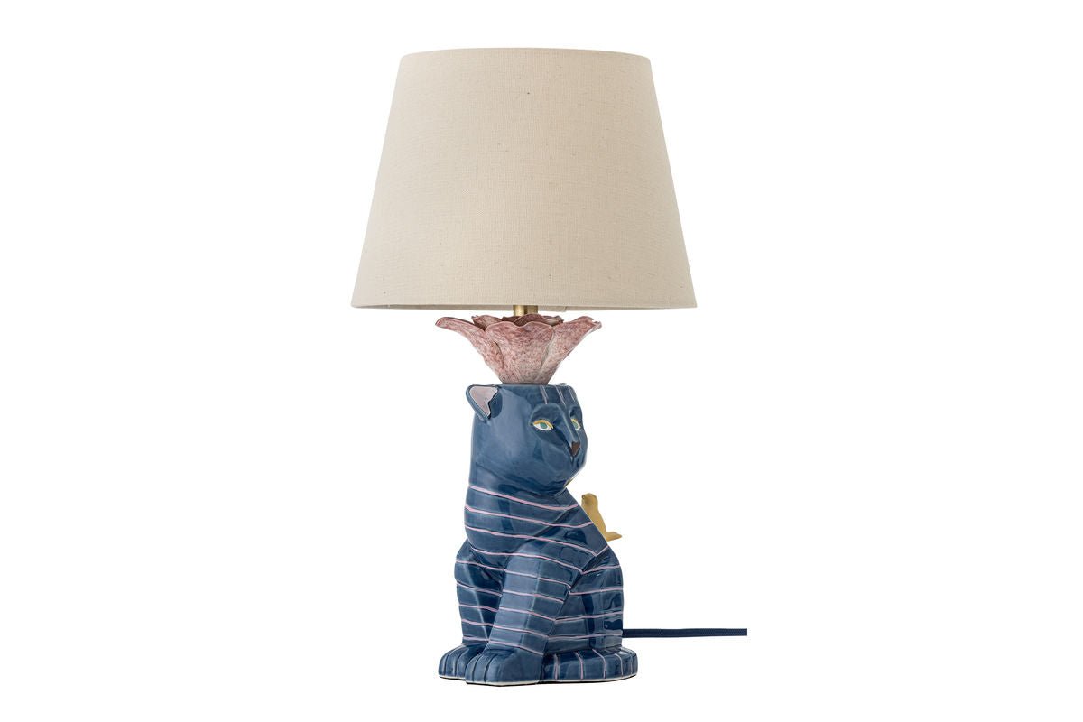 Table lamp Liora – hand-painted stoneware in Blue, decorative design object