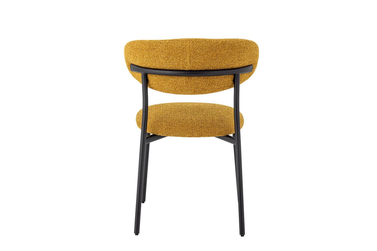 Esszimmerstuhl Felix – Chenille-Polster in warmem Gelbton