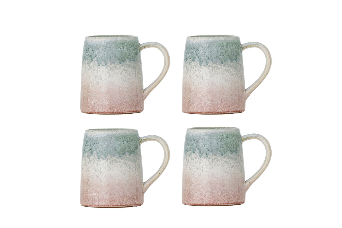 Jana Mug Set – Stoneware with Reactive Glaze (Set of 4)
