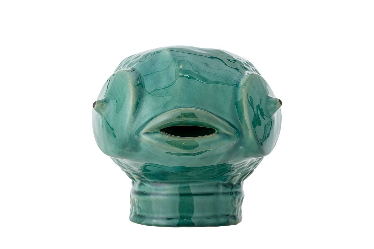 Marino Flower Pot – Stoneware with Fish Shape in Green