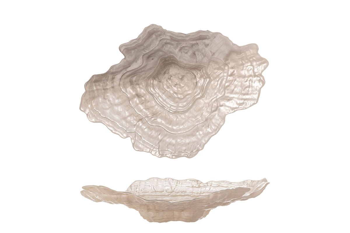 Akuri Bowl – made of glass in natural color with organic shape