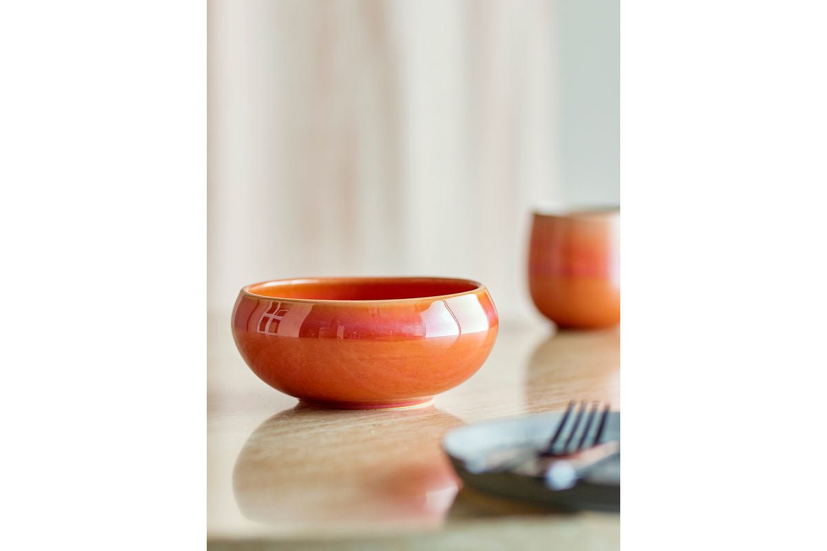 Schalen-Set Yuri – Reaktive Glasur in Rosé (4er-Set)