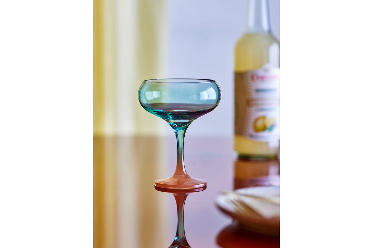 Cocktailgläser Ozeana – Gläser mit dezent bernstein- und türkisfarbene Akzente(6er-Set)