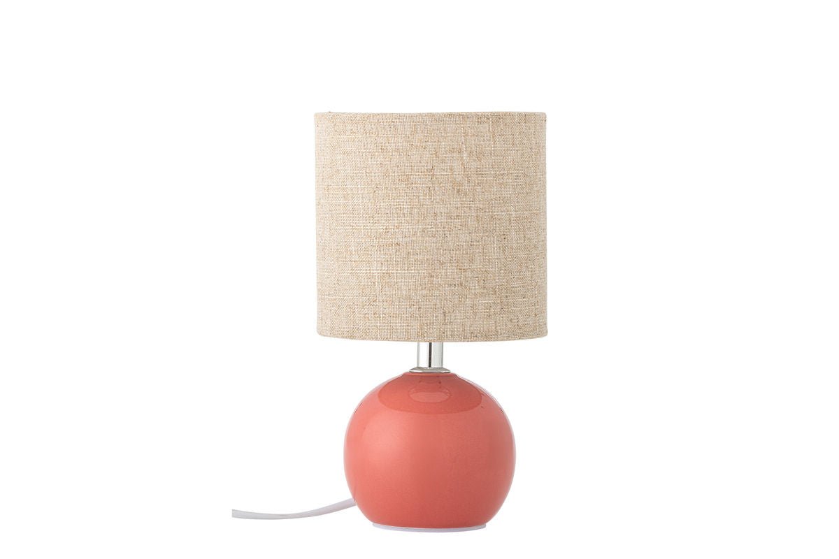 Tischlampe Elara – Steingut in Rosé, elegantes Designobjekt