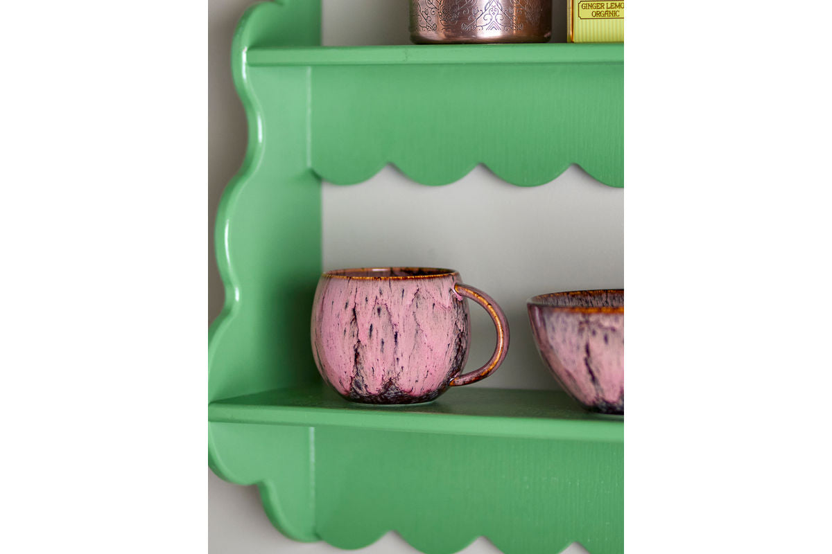 Becher-Set Melal – Rosé, gefertigt aus Steingut (4er-Set)