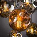 Pendant light "Althea – 7 lights in the metal color combination Gold, Copper and Chrome