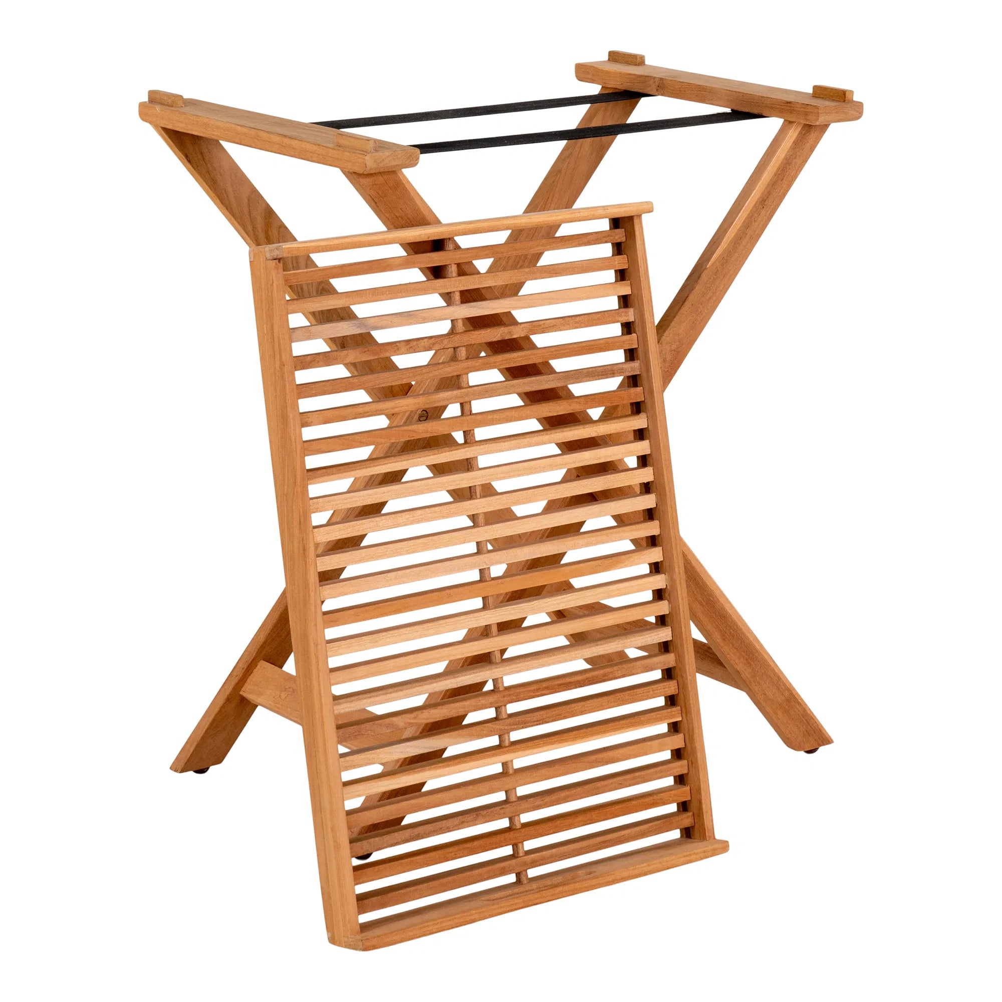 Riviera teak side table with removable tray