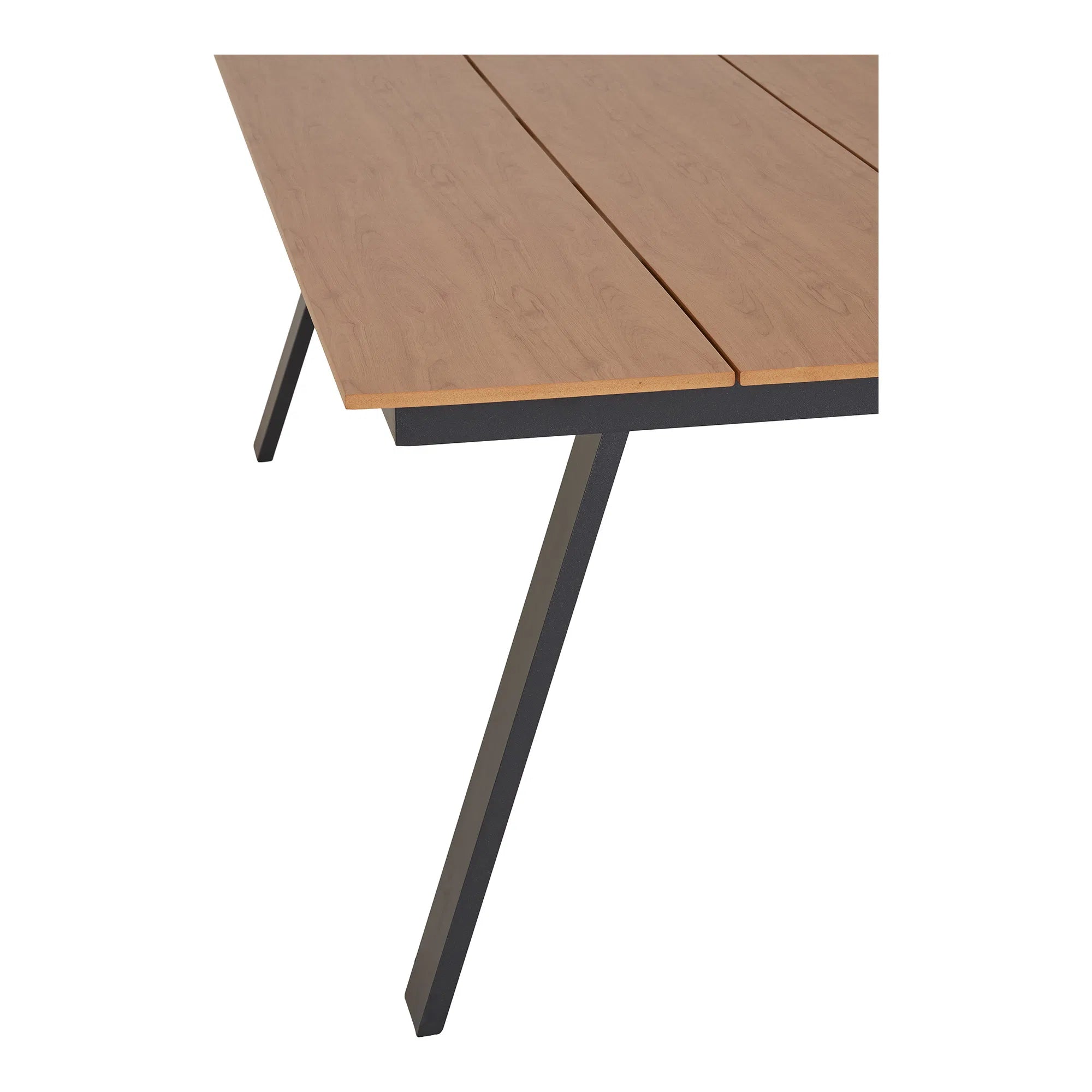Garten Esstisch Lorenzo – Nonwood & Aluminium in Natur/Schwarz