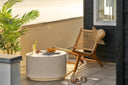 Garden Side Table Velkara - Stone Look Sand
