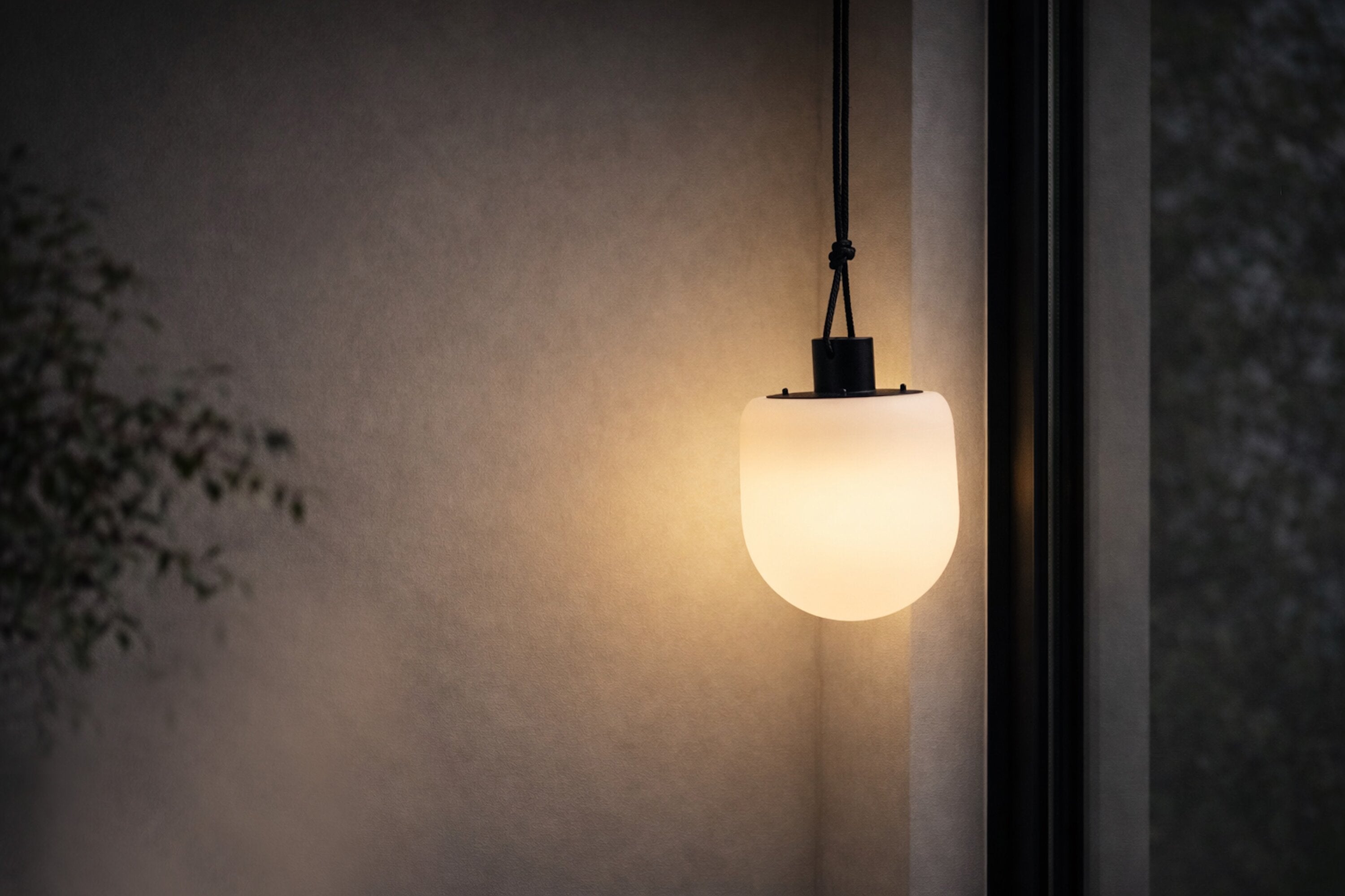 Outdoor pendant lamp "Ilona" – in White steel for terrace, balcony & garden