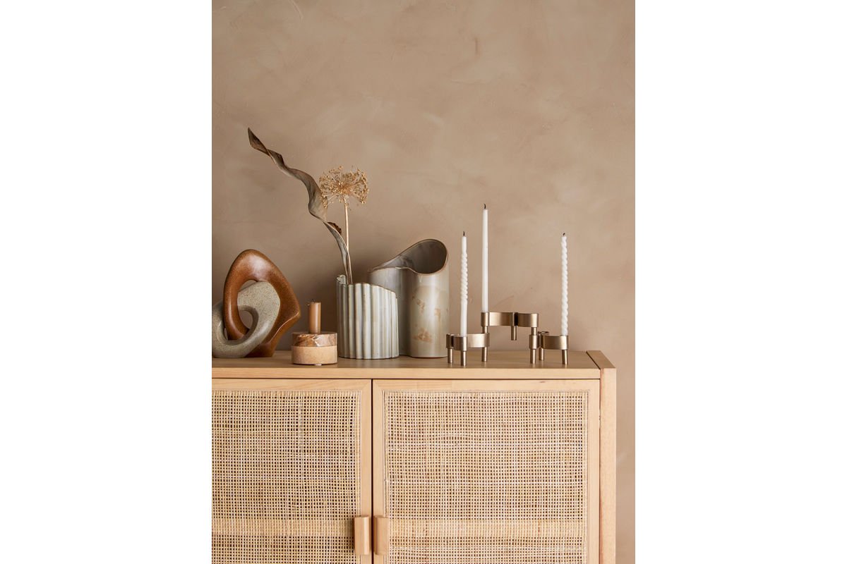 Vase Set "Caloma" – Brown Stoneware (2-piece)