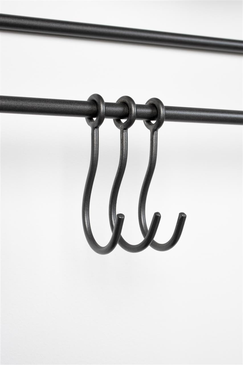 Wall shelf - mirror Duco – made of steel in Black