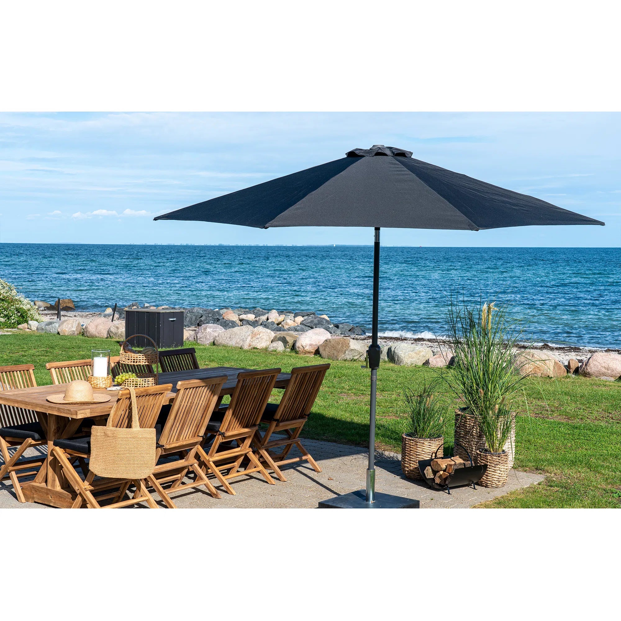 Height-adjustable Levanto sun umbrella ø300 with metal frame
