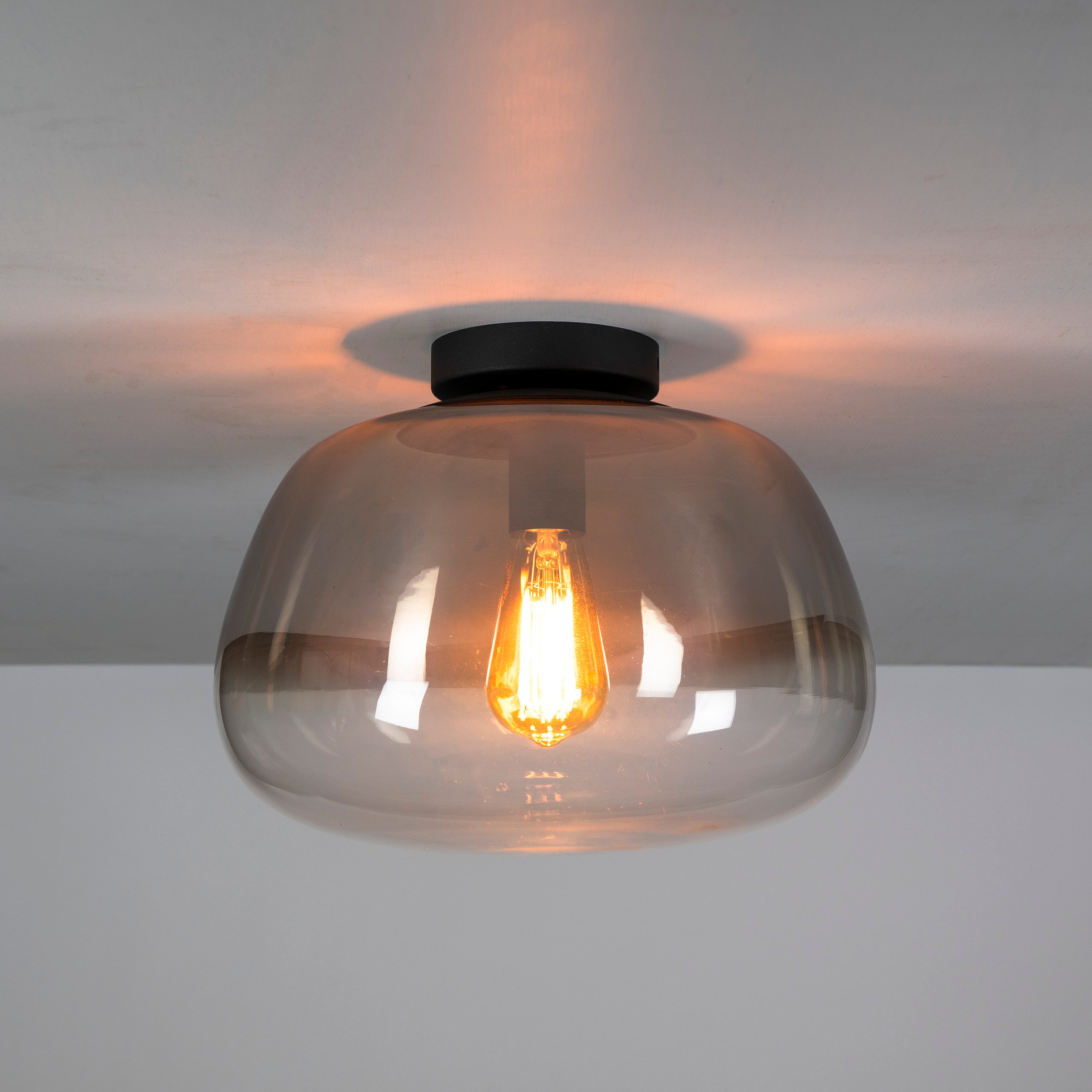 Ceiling light "Lunara" – Glass lamp with tinted shade