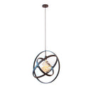 Orvion pendant light - 1 light with a sphere design in metal in Black