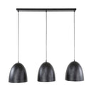 Aliora pendant light - With 3 lights in a dark gray bell shape in a mesh design