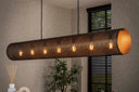 Pendant Light Valeria – With 7 lights in a horizontal tube mesh design in Black