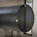 Pendant Light Valeria – With 7 lights in a horizontal tube mesh design in Black